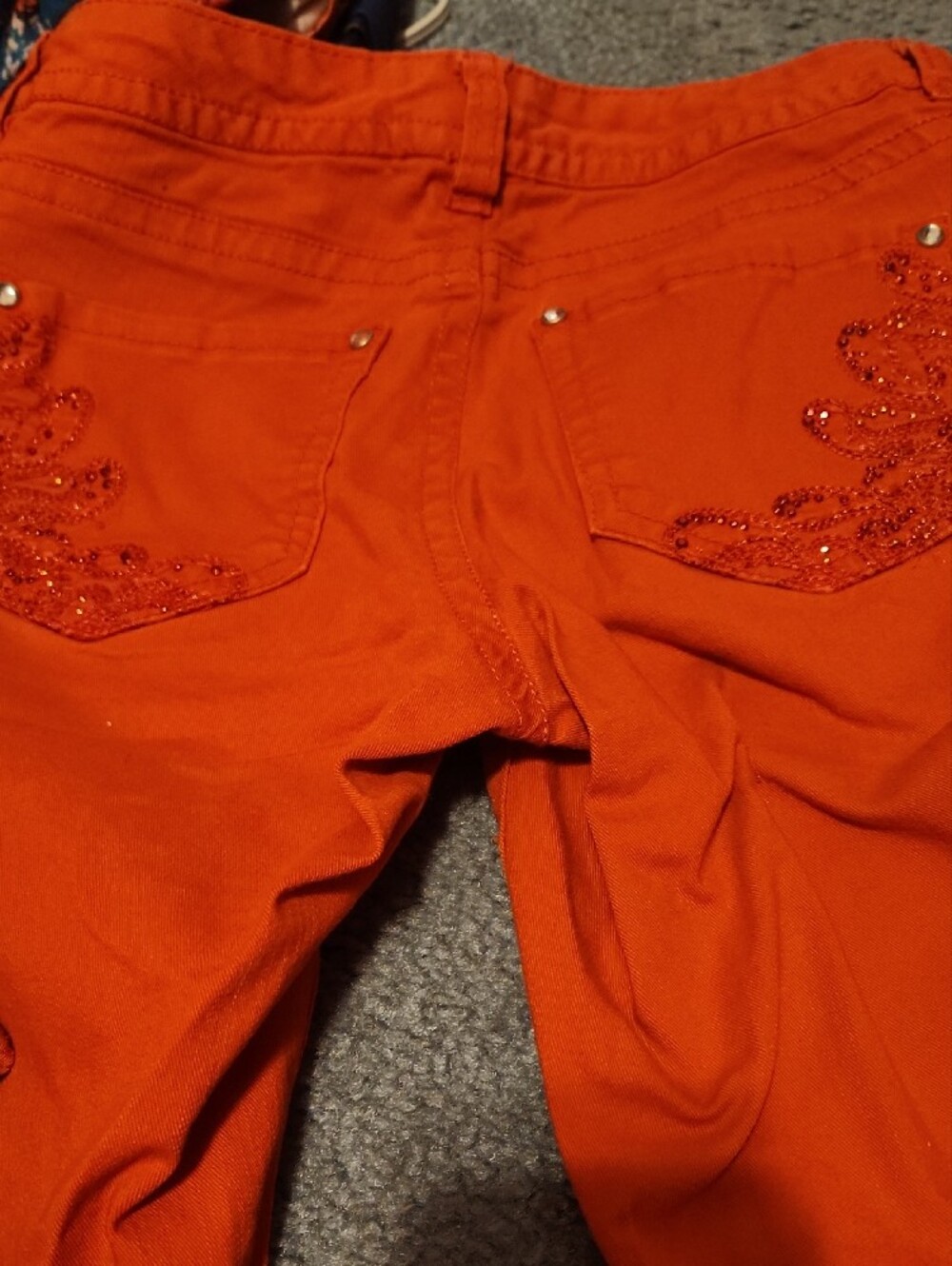 Bright Orange Women's Jean Shorts